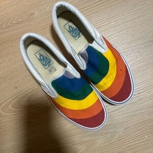 Vans Multicolor Striped Slip-On Shoes
